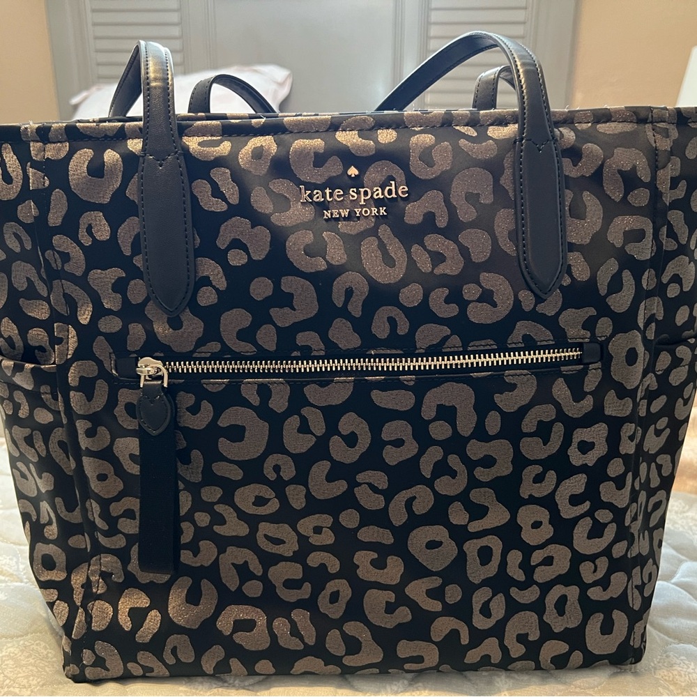 Kate Spade Black and Tan Animal Print Tote